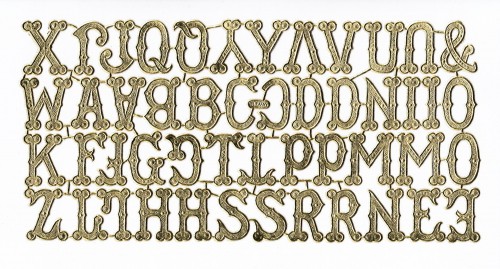 goldene Ornamente Bogen Buchstaben Alphabet ABC
